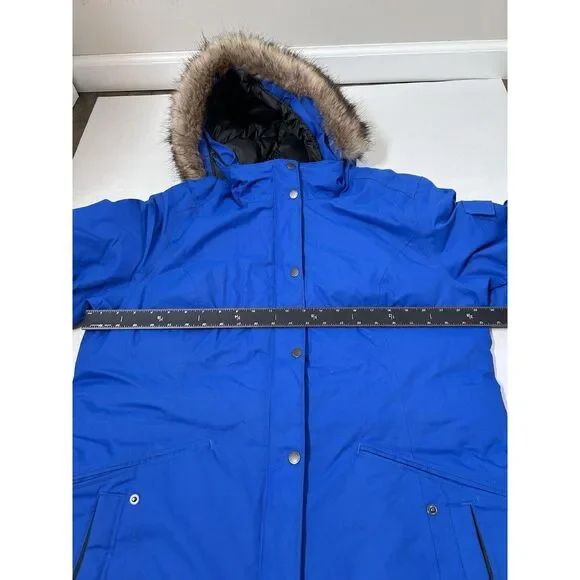 Women's Eddie Bauer Superior III Down Parka Jacket Winter Coat Blue SZ XXL - Picture 10 of 13